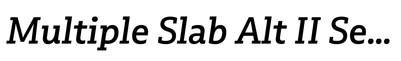 Multiple Slab Alt II Semi Bold Italic
